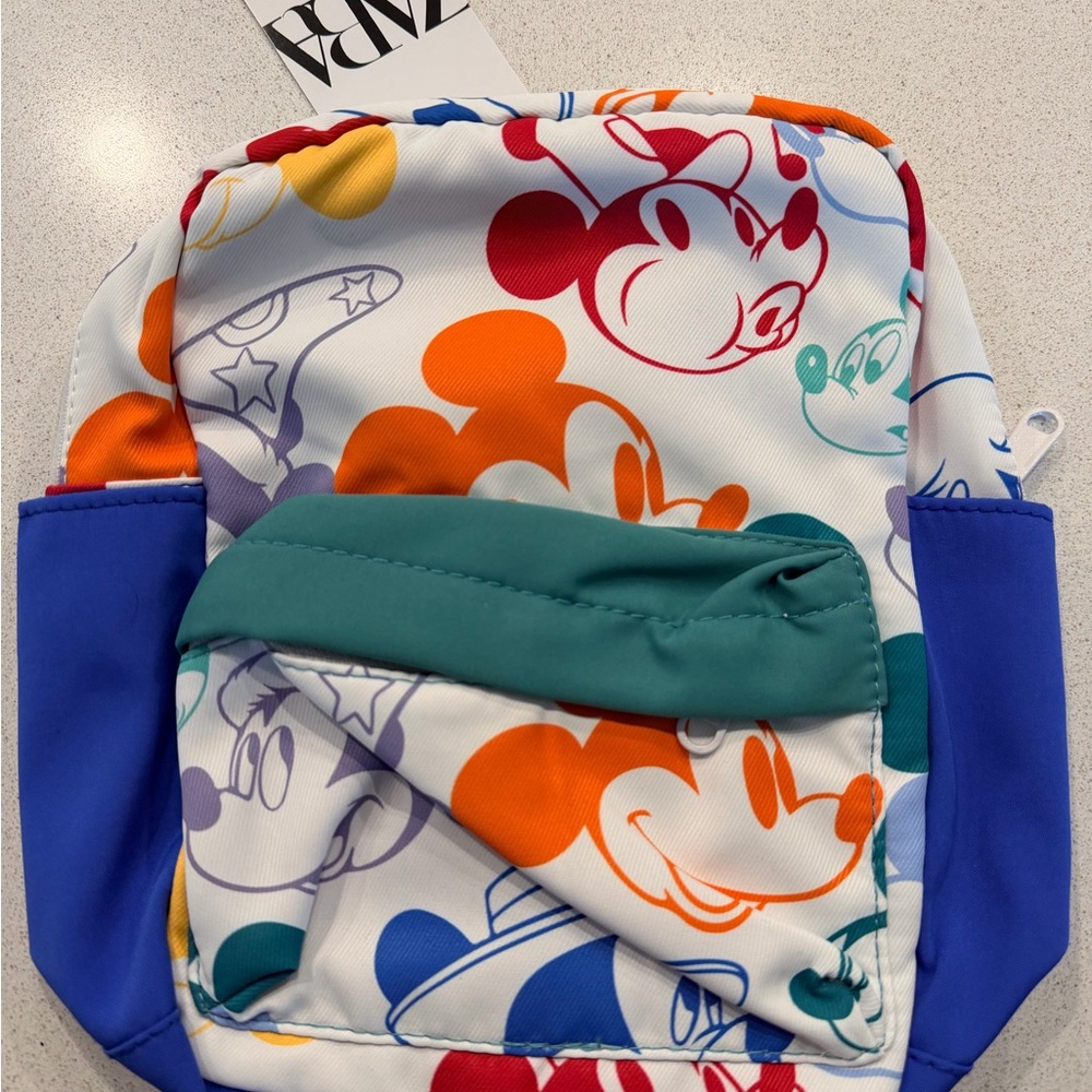 Zara Multicolor Cartoon Print Kids Backpack